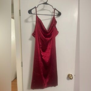 Elegant Red Slip Dress